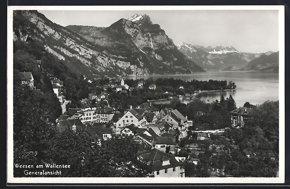 Ansichtskarten: AK Weesen am Wallensee, Generalansicht – Gebraucht aus Berlin von bartko-reher