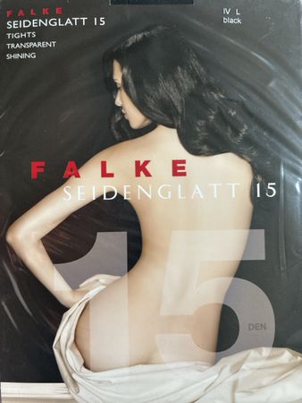 1 Paar Falke Seidenglatt15 Strumpfhose IV L schwarz