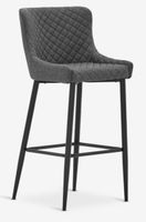 Design-Barstuhl grau/schwarz, Rautensteppung - wie neu