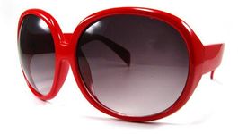 Grosse runde Lady Designer Sonnenbrille rot SRT238-RED