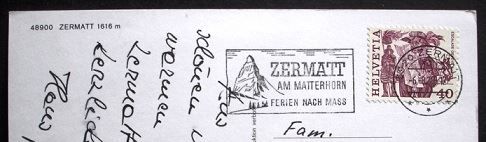 Cartoline postali: ZERMATT Bahn – Usato da Jona venduto da philajona 1