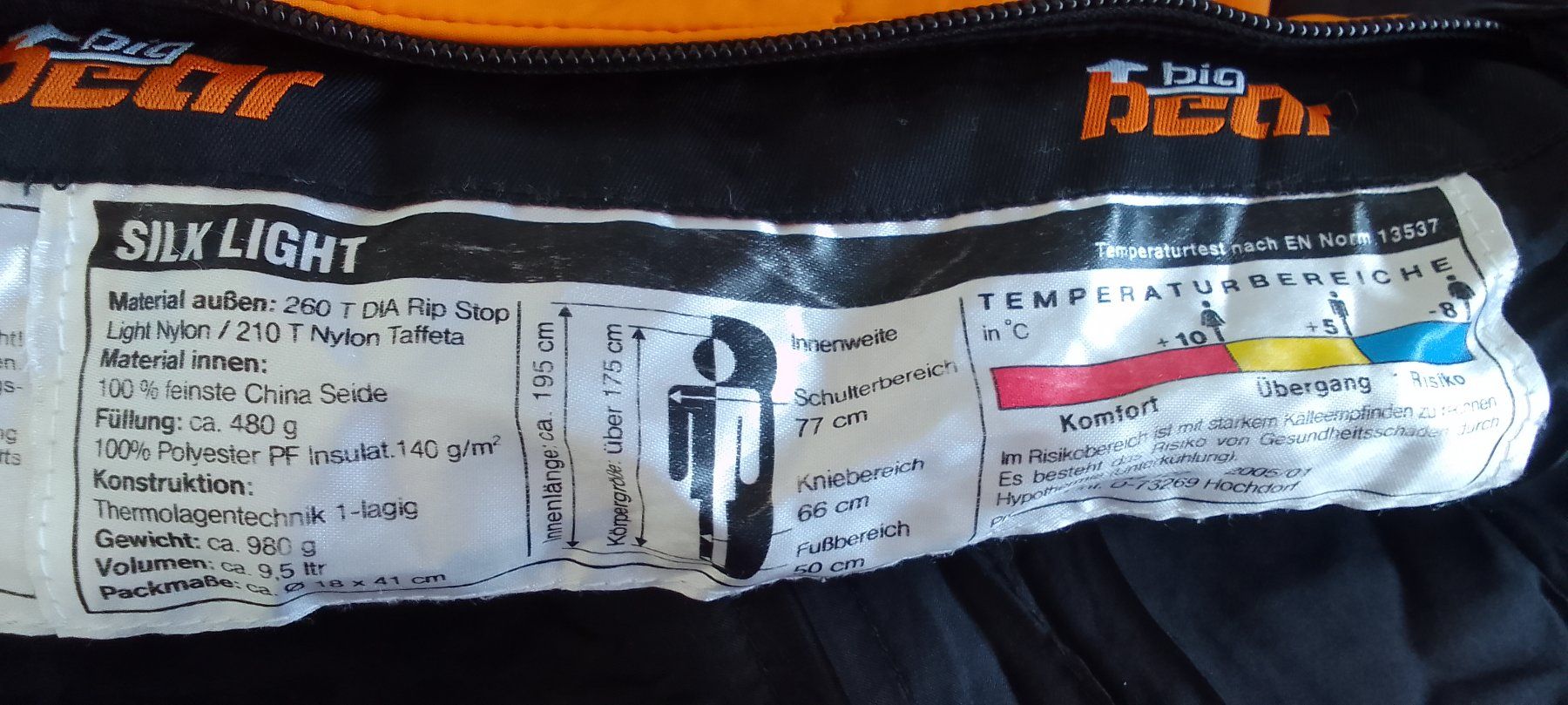 Sacs de couchage: Big Bear Seiden Schlafsack – D'occasion à Männedorf par cosmic03 4