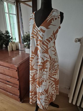 Robe d'été légère, motif tropical, taille M