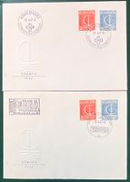 Zwei Briefumschläge Europa 1966 mit Sonderstempel gebraucht