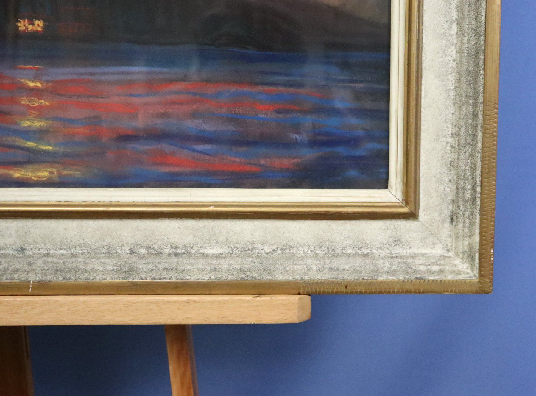 Dipinti: Erwin Albert Schmid (1895-1962) Mischtechnik "Triptychon". – Usato da Zug venduto da Kunst-Fundgrube 2