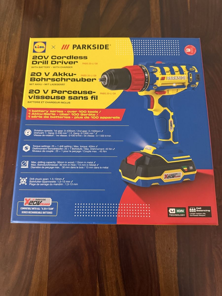 Parkside Trapani: Parkside 20V Akku Drill – Nuovo e nell'imballaggio originale da Zürich venduto da DanielTantos