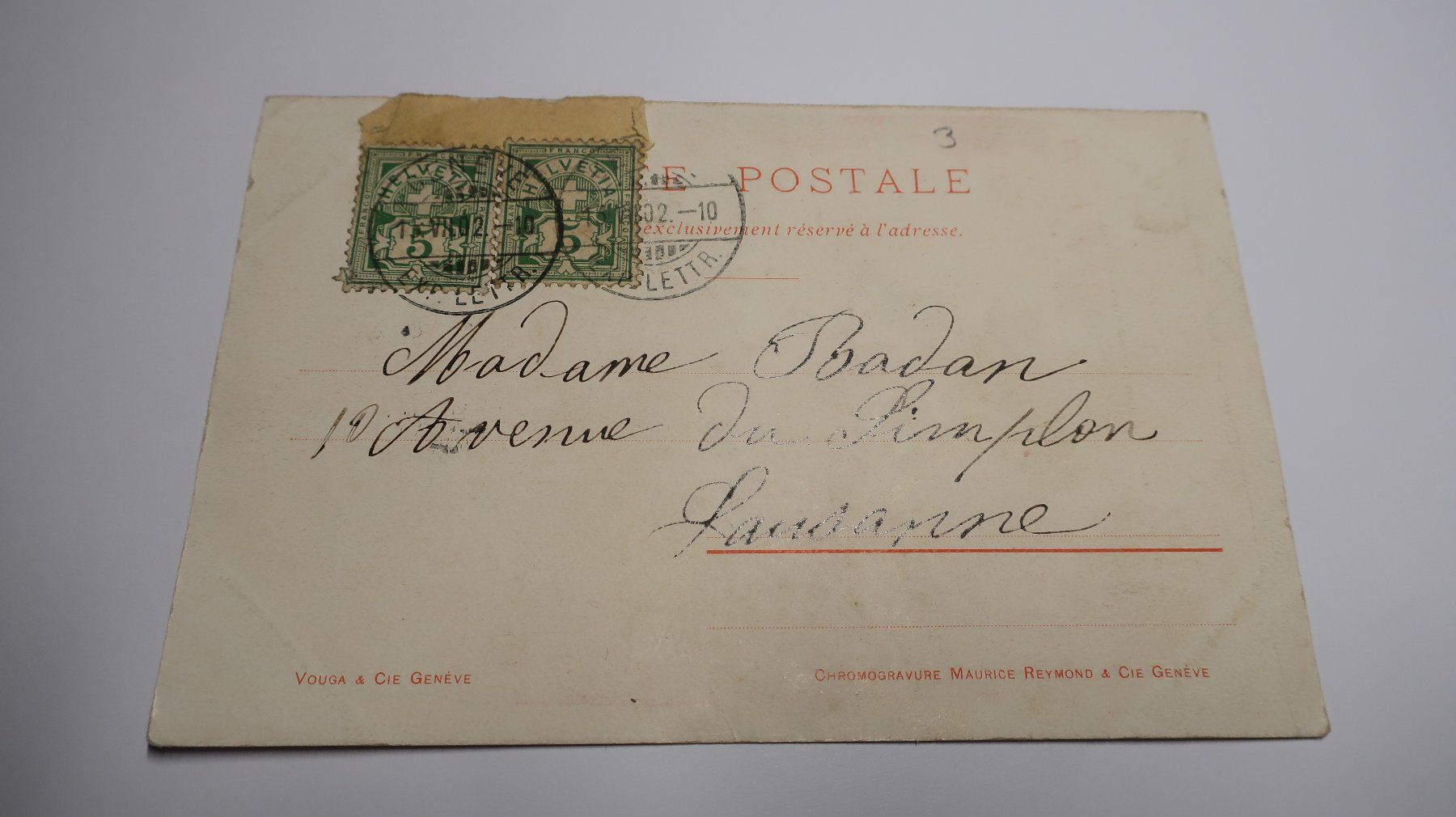 Cartoline postali: La Madelaine Genève 1902 – Usato da Cormoret venduto da Pascalll2001 2