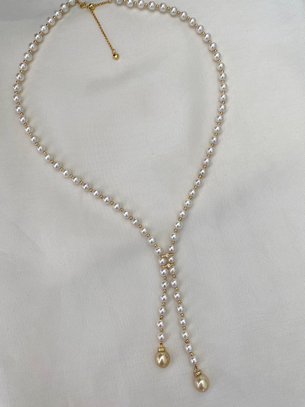 Catenine: Süsswasserperlen/Goldene Südseeperlen Kette – Nuovo e nell'imballaggio originale da Sarnen venduto da Yingsperlen4
