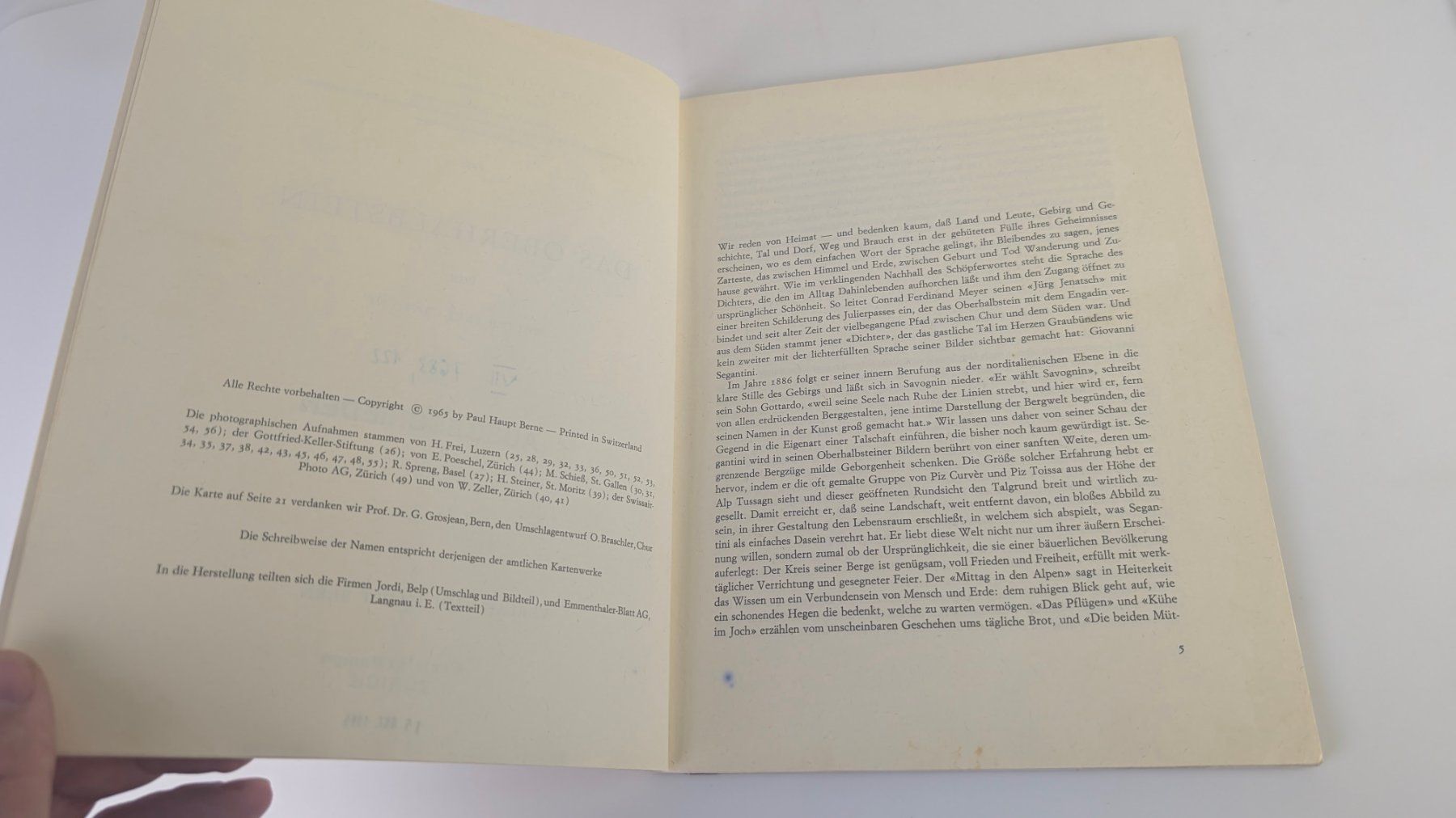 Libri: Schweizer Heimatbücher: Das Oberhalbstein 1965 – Usato da Zürich venduto da axolottchen 4