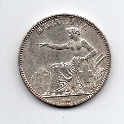 Tutti le monete: (1062) Schweiz, 2 Franken, 1860, top stgl – Usato da Rüthi (Rheintal) venduto da erdnuessli1 1