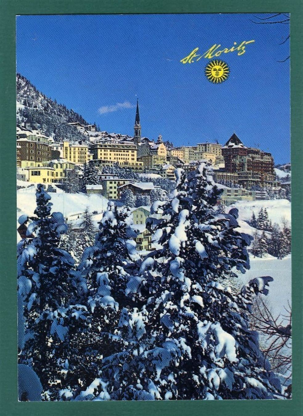 Cartoline postali: St. Moritz, 1983, ungelaufen, Grossformat – Usato da Sargans venduto da Hausi1951