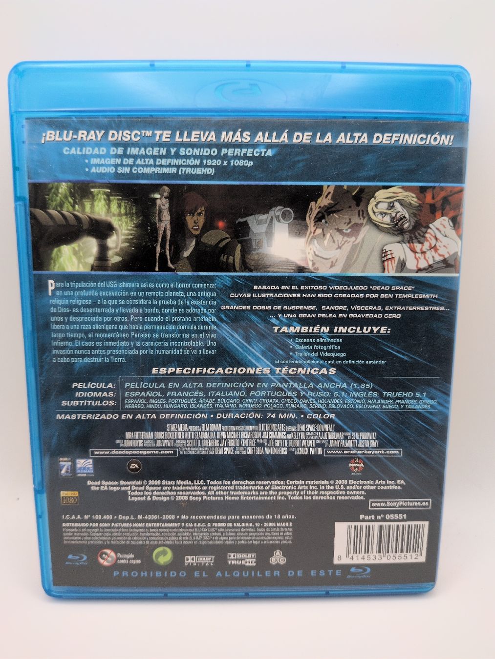 Tutti i DVDs: Dead Space: Perdition Blu-ray - Spanisch Version  multi Lang – Usato da Liebefeld venduto da Loopinfility 1