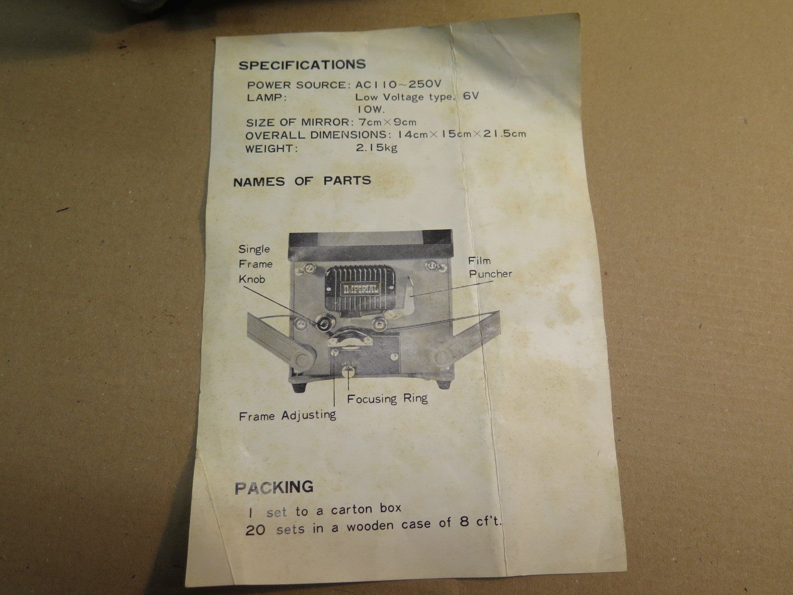 Vidéoprojecteurs: 8mm Filmbetrachter IMPERIAL – D'occasion à Glarus par Peterpan5 3