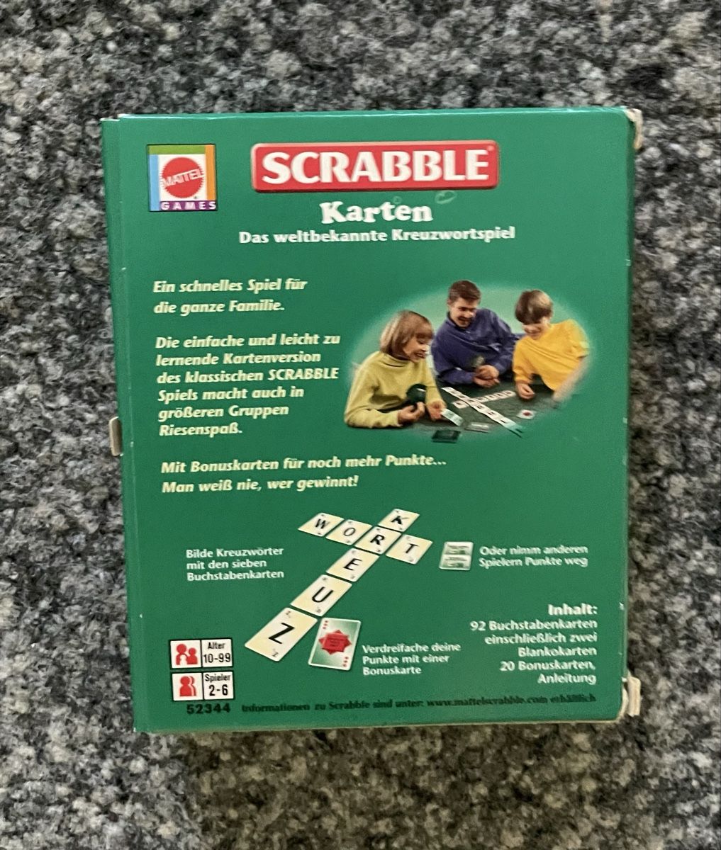 Giochi: Scrabble Karten Mattel neuwertig im Karton – Nuovo e nell'imballaggio originale da Au ZH venduto da Jaggy4 1