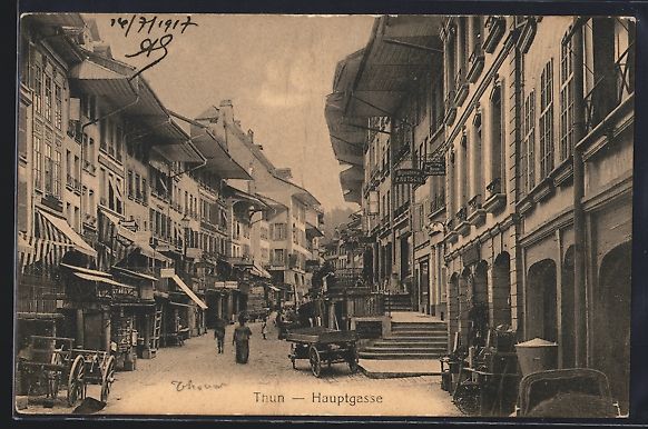 Cartoline postali: Thun, Partie in der Hauptgasse, mit Gesc – Usato da Berlin venduto da bartko-reher
