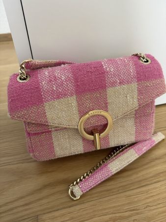 Sandro Handtasche pink kariert neuwertig