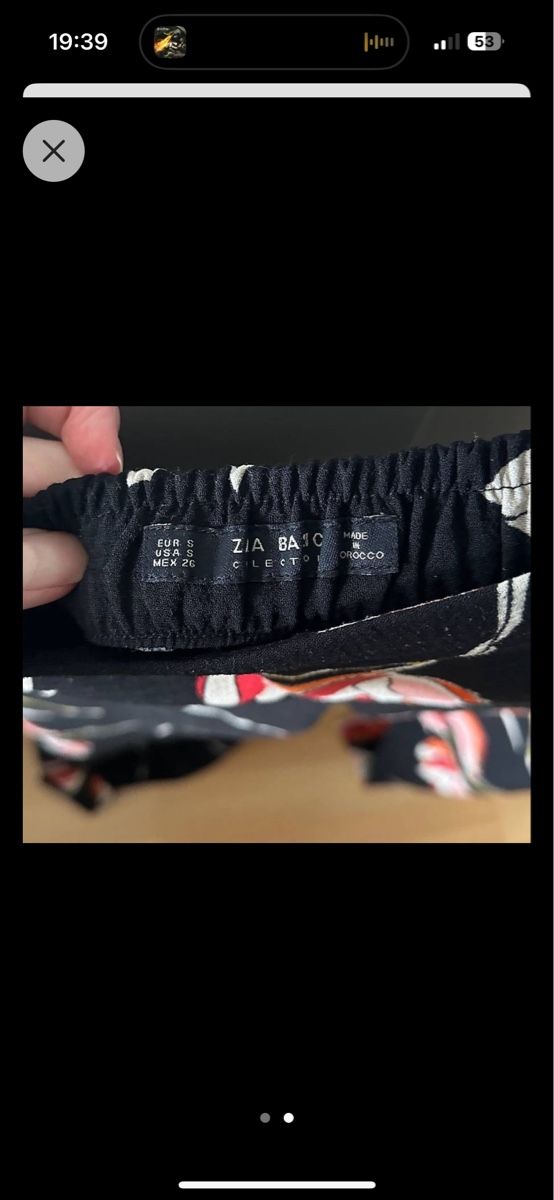 Pantaloni: Schwarze Sommerhose mit Blumenmuster, Grösse 38 – Usato da Sargans venduto da dia_xw6j 1