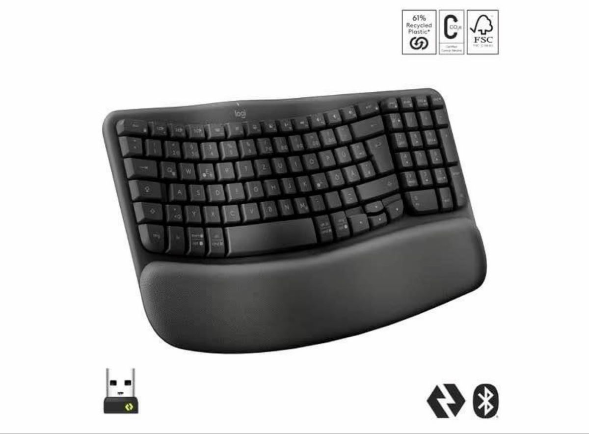 Logitech Tastaturen: Logitech Clavier ordinateur Wave Keys ergonomique sans fil – Neu und originalverpackt aus Lausanne von Stephaniesdressing 7