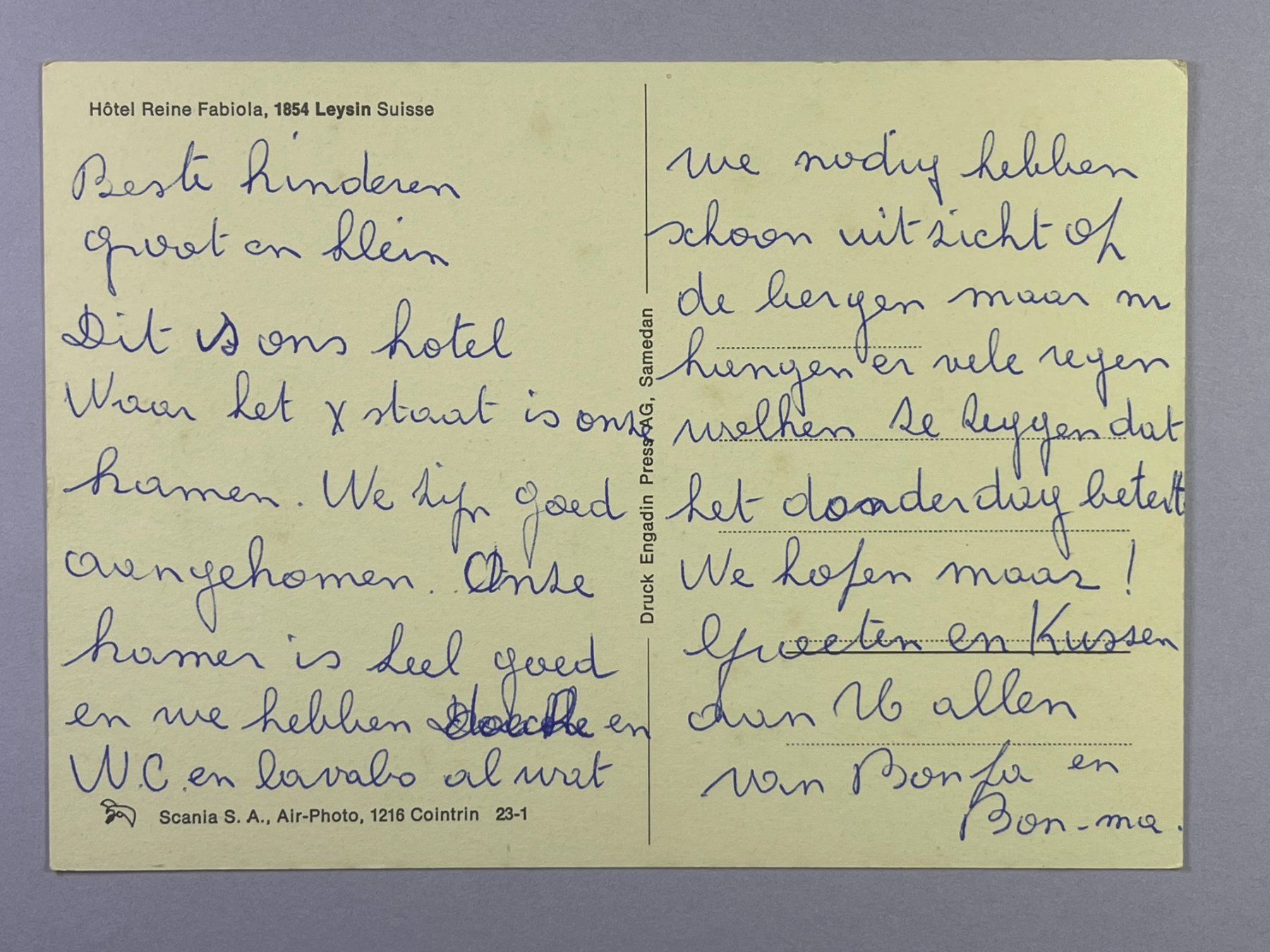 Ansichtskarten: Leysin - Hotel Reine Fabiola – Gebraucht aus Steg VS von _vinci_ 1