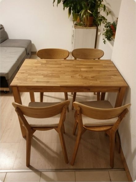 Tavoli: Ensemble table et 4 chaises en beau bois – Nuovo (secondo la descrizione) da Travers venduto da Katerinaaa84 3