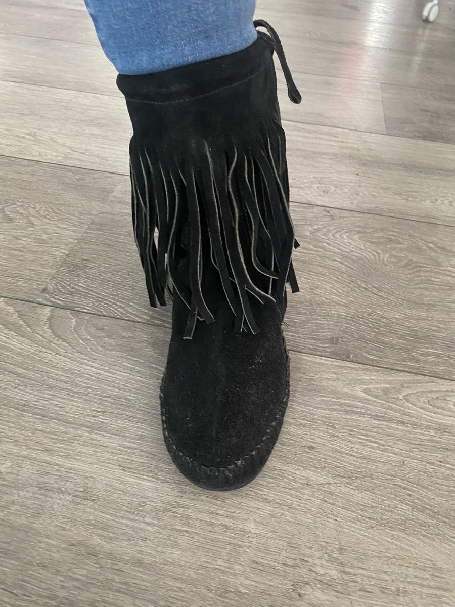 Scarpe da donna: Indianer Stiefel mit Fransen – Nuovo (secondo la descrizione) da Zürich venduto da Sarinake