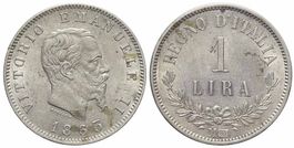 Italien, 1 Lira 1863 Milano