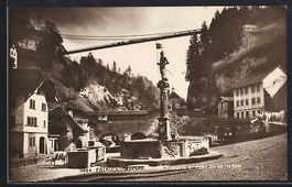 Fribourg, Fontaine de la Fidelité et Po
