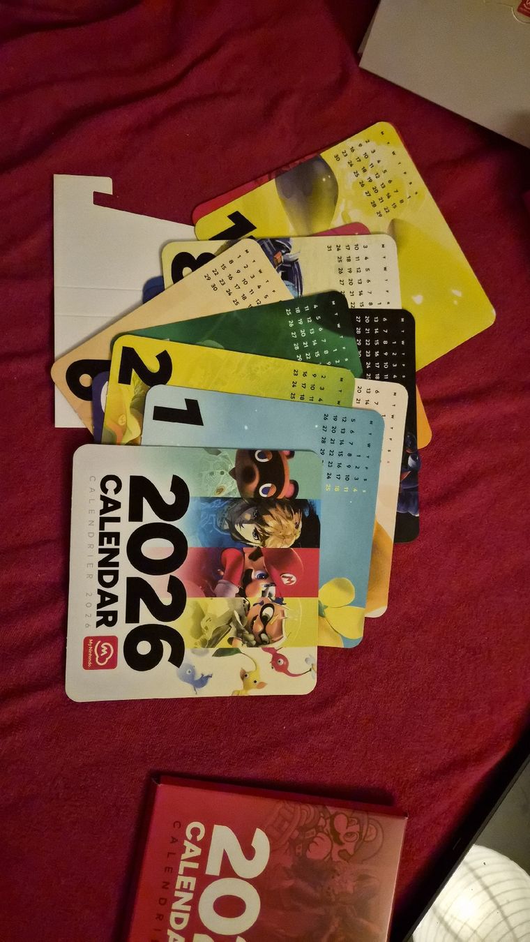 Calendari: Offizieller Nintendo 2026 Kalender – Nuovo e nell'imballaggio originale da Wabern venduto da konbini 1