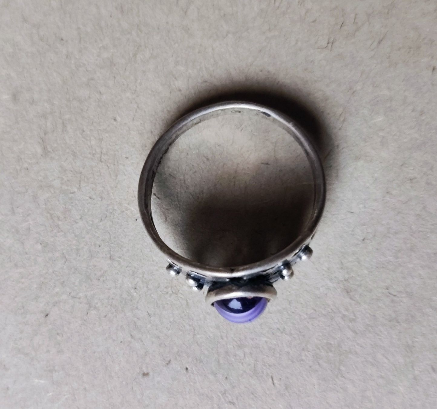 Anelli: Bague en argent avec agate – Taille 60 – Usato da Carouge GE venduto da for_8yym 1