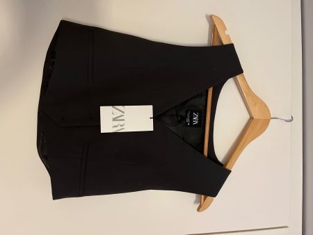 Zara Waistcoat Schwarz Grösse S ungetragen