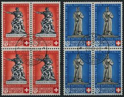 1940 - Pro Patria - Viererblock - Ersttag Stempel ET