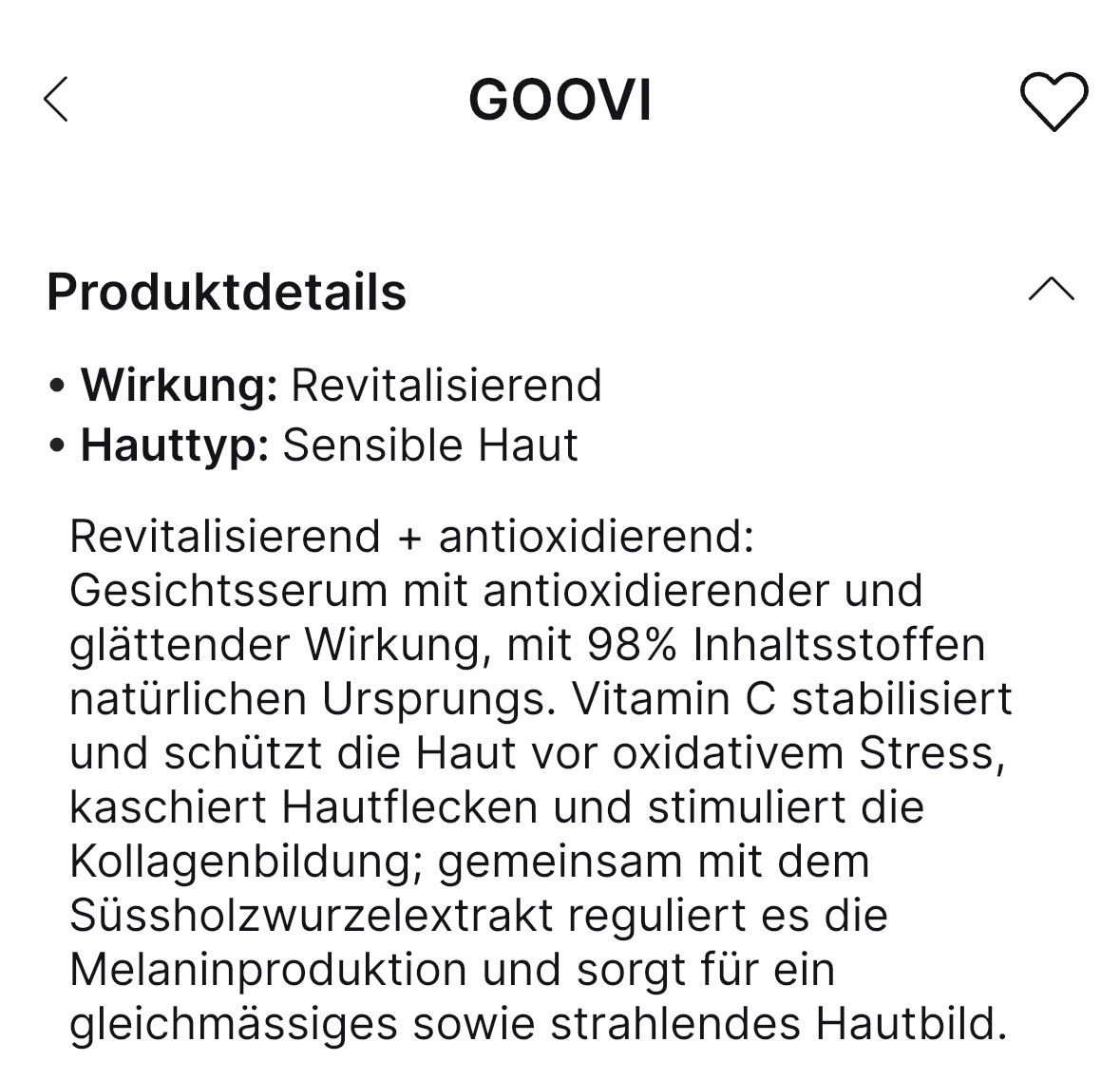 Cura del viso: Goovi Vitamin C Gesichtsserum – Nuovo e nell'imballaggio originale da Kloten venduto da raf_6nbr 1