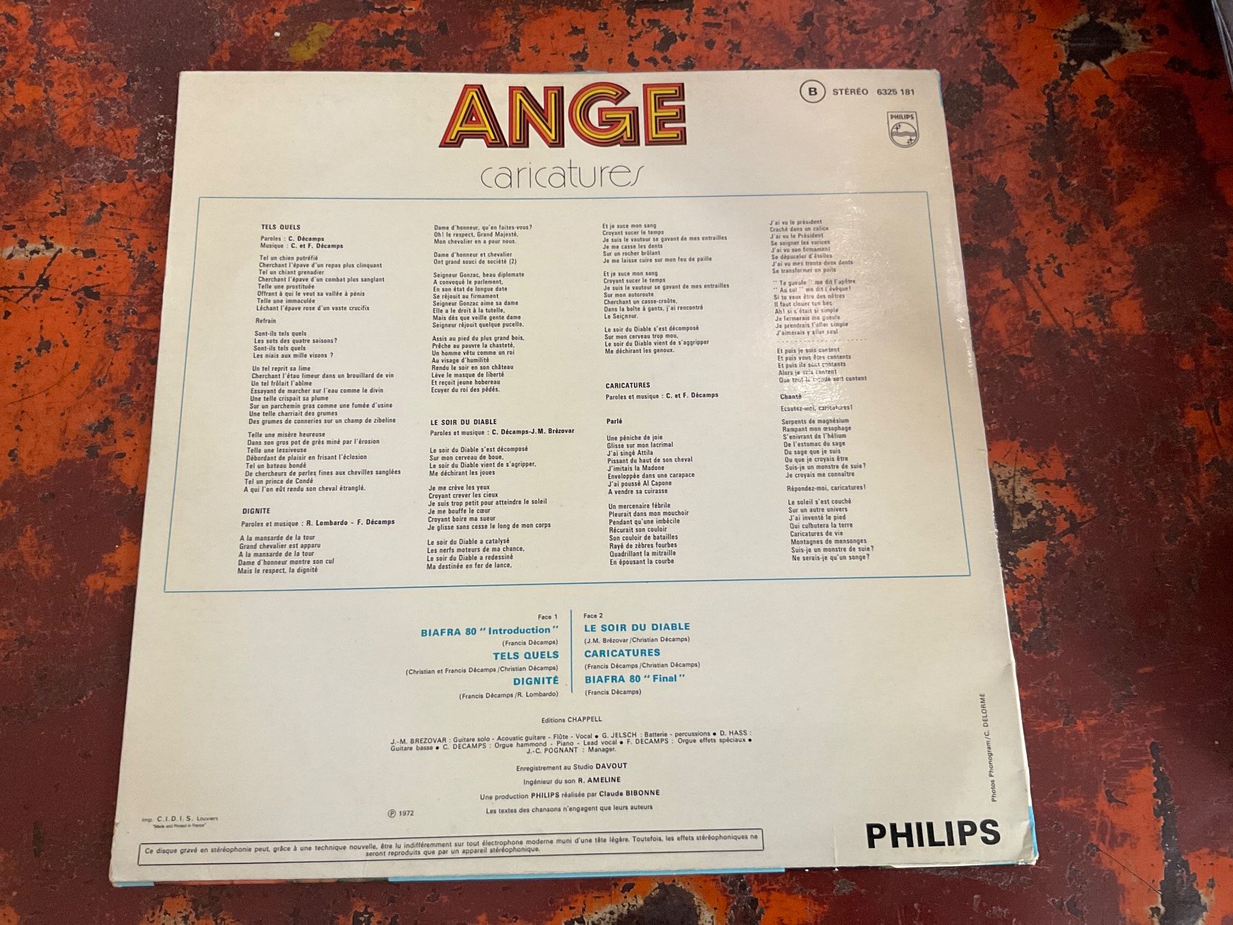Dischi in vinile: Ange Caricatures LP – Usato da Delémont venduto da vinylfreak01 1