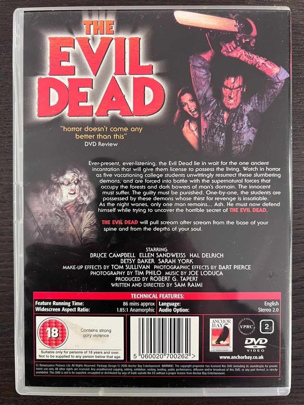 Tutti i DVDs: The Evil Dead (Englisch) – Usato da Zürich venduto da FilmFreunde 1