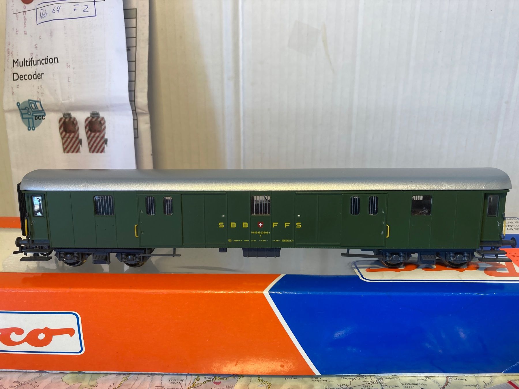 Aku Trains électriques: Roco Aku SBB Gepäckwagen HO DC mit Almrose Decoder – D'occasion à Jona par Bra-Aug 1