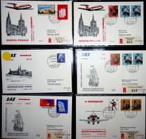 SUISSE POSTE AÉRIENNE 6 VOLS 1974 /T454