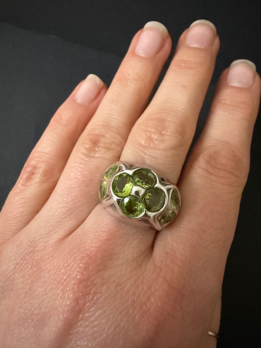 Anelli: Silber Ring mit Peridot 800 – Usato da Spiegel b. Bern venduto da Rogger72 3