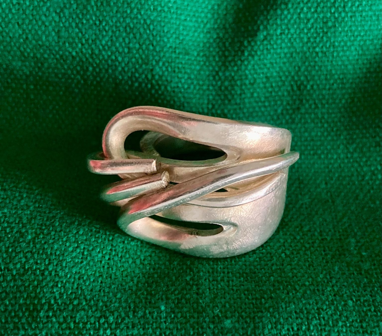 Ringe: Silber Ring aus Gabel gefertigt, Grösse 59 – Gebraucht aus Biel/Bienne von Murmeltier04