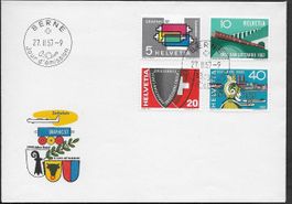 1957 FDC illustriert WERBE BERNE Serie selten TOP ab 1.-