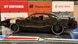 Fast & Furious Dodge Charger 1970 GTX Black Modellauto 1:24 
