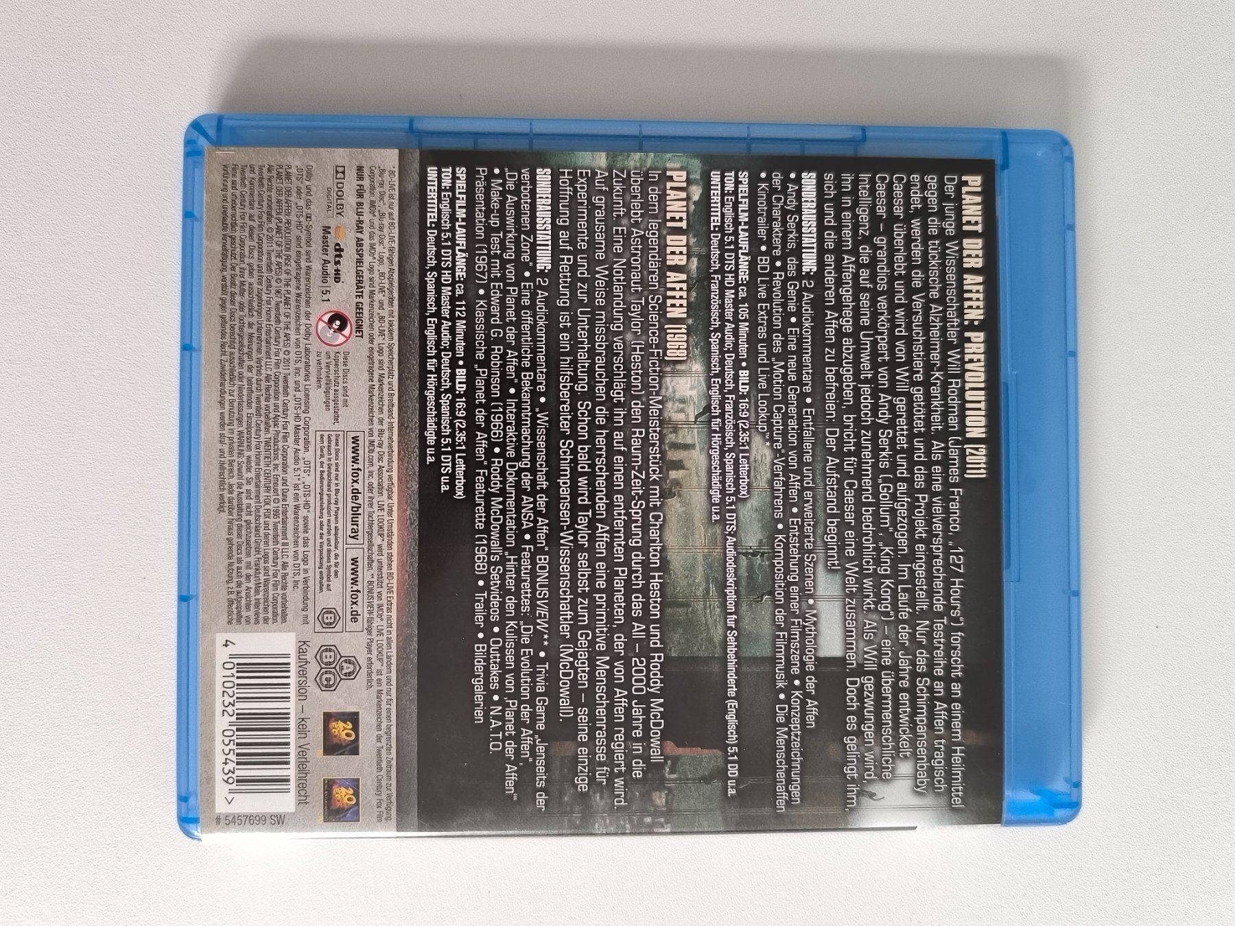 Alle DVDs: Blu-ray / Planet der Affen 1968 & Planet d Affen Prevolution – Gebraucht aus Muttenz von hak_dsk9 1