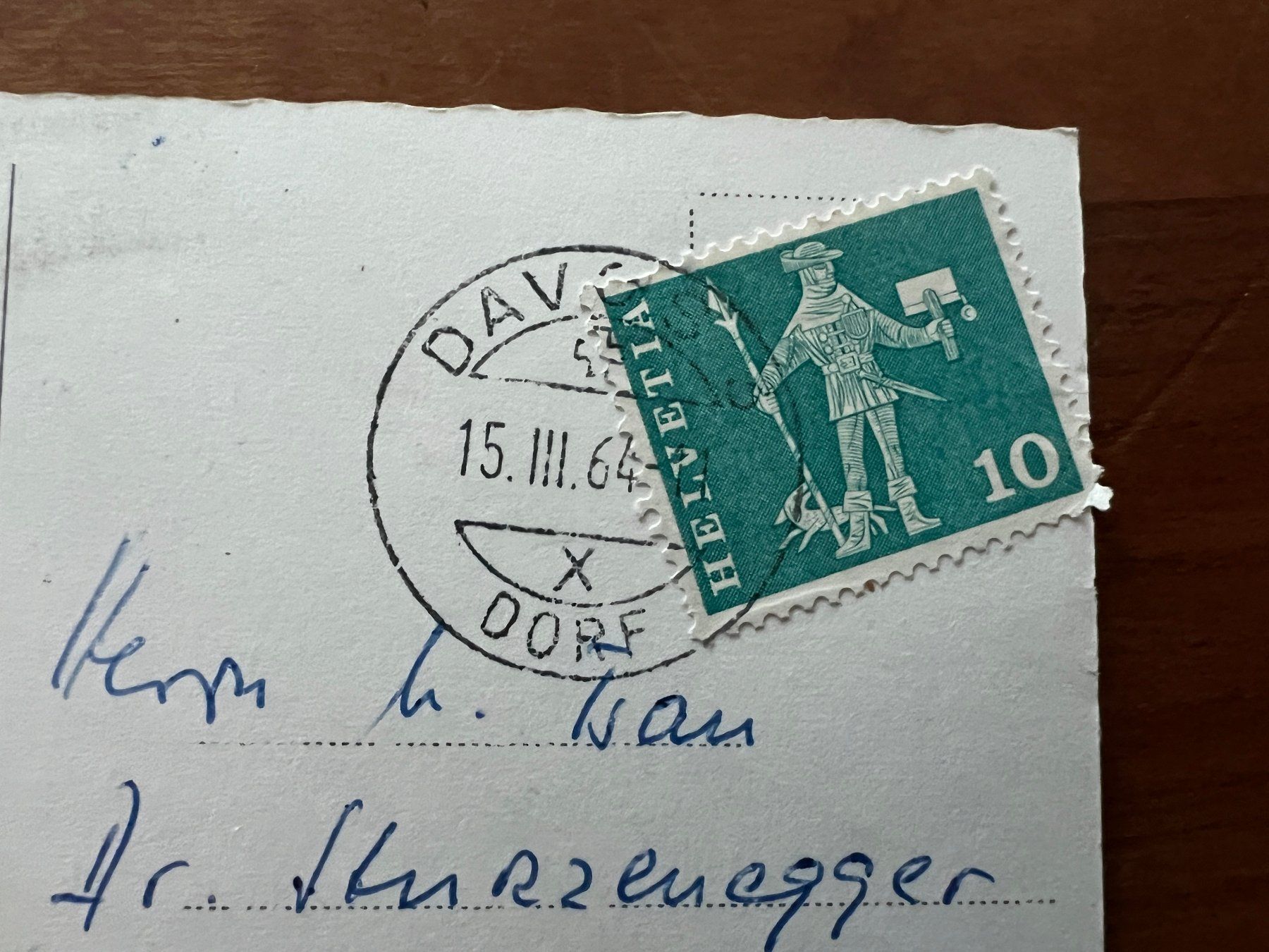 Cartoline postali: AK  1964  Davos Eichhörnchen  (G2115) – Usato da Hinwil venduto da Sidi4 1