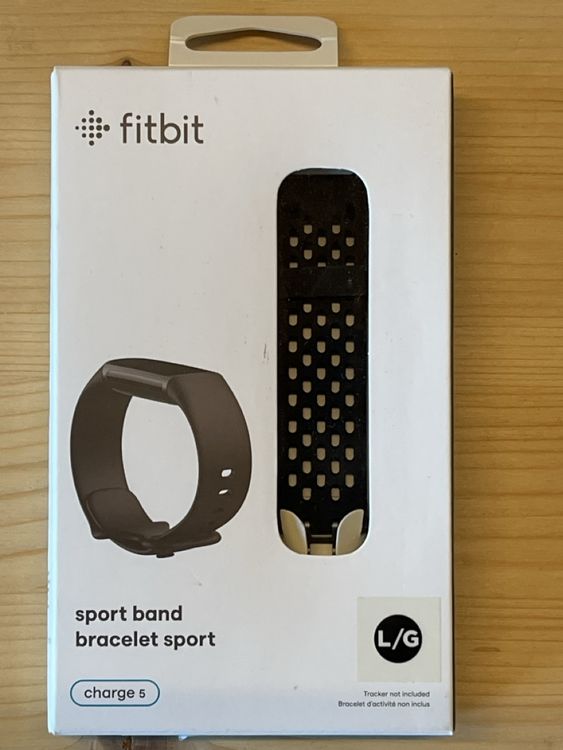 Fitbit Charge 5 Sport Armband Schwarz Grösse L/G Neu! (Neu (gemäss ...