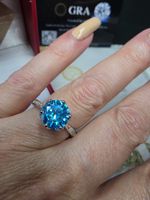Bague argent avec diamant de moissanite de 3 ct certifié GRA