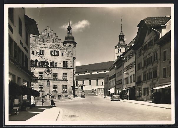 Ansichtskarten: AK Sursee, Rathaus und Kirche – Gebraucht aus Berlin von bartko-reher