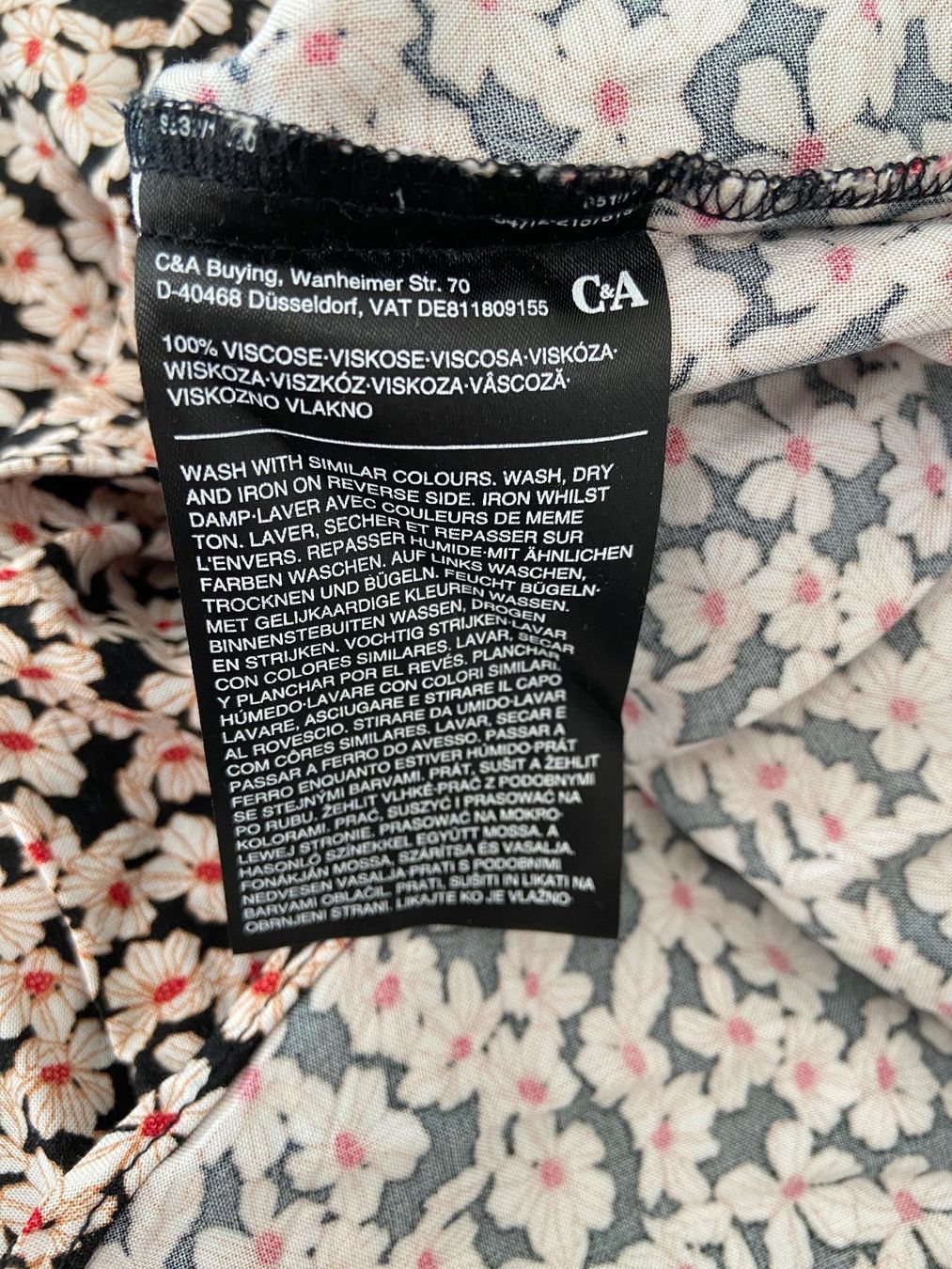 C&A Camicette: Bluse Blumenmuster C&A 48 neu 100% Viscose – Nuovo (secondo la descrizione) da Luzern venduto da waterfront1 5