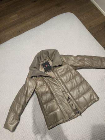 Warm Winter Leather Jacket Peuterey Size Italian  38