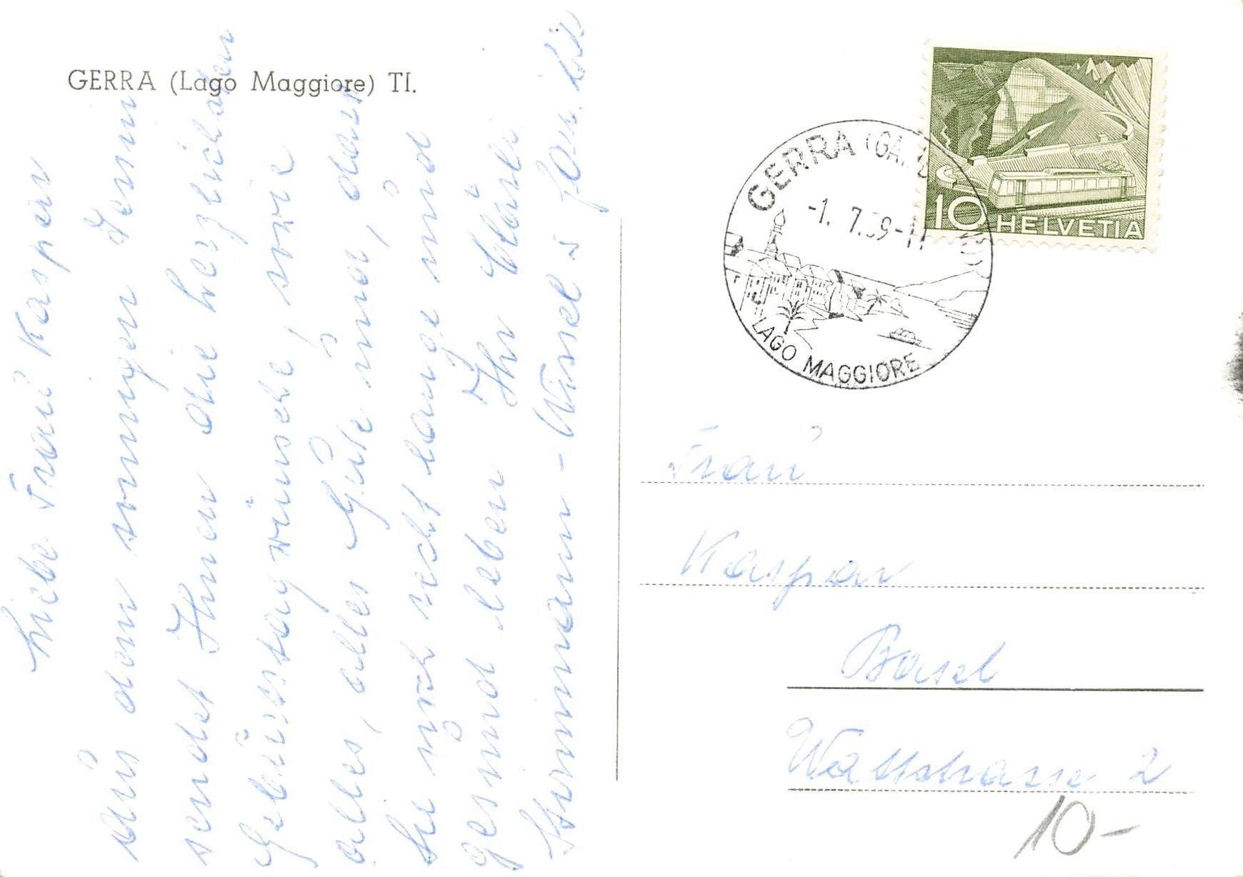 Cartoline postali: Gerra Gambarogno TI G – Usato da Biasca venduto da Blenio71 1