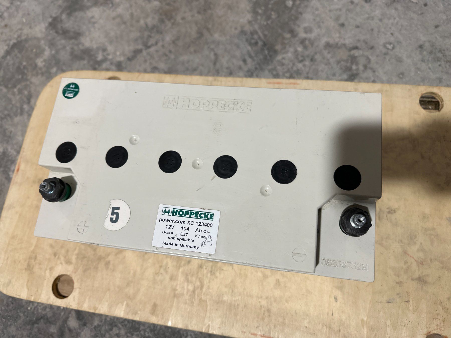 Caricatori & Batterie: Hoppecke Power.com XC 12V 104 Ah Batterie – Usato da Quarten venduto da Wolfs 2