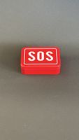 SOS Kerze im roten Metallbox Neu - DIY